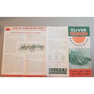 Vintage Oliver Rakes and Hay Loader Brochure